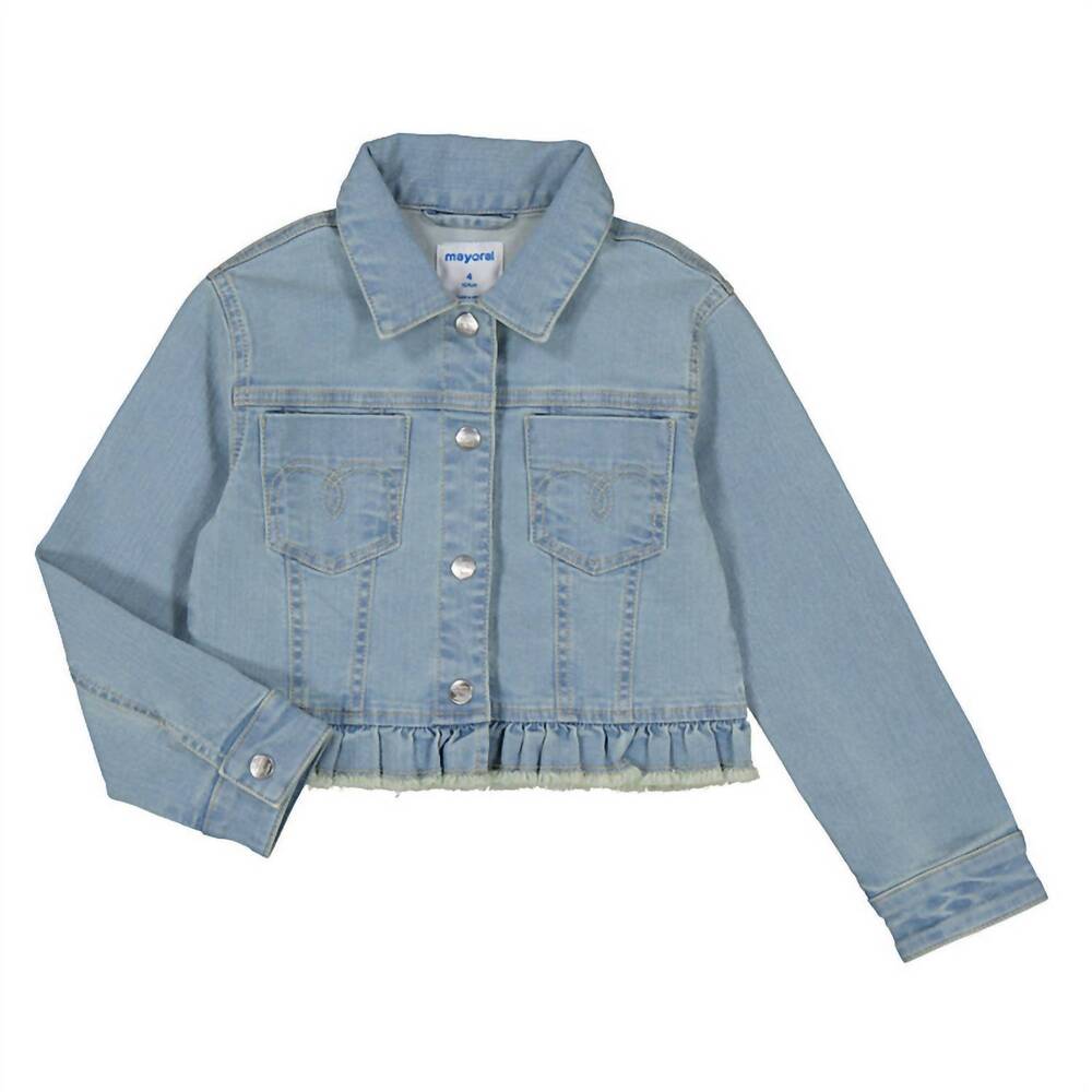 NEW MAYORAL girls' denim jacket in bleach